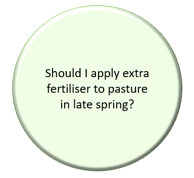 should I apply extra fertiliser to pasture in late Spring?